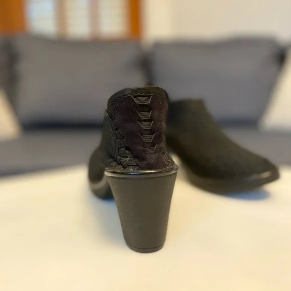 STEVEN by Steve Madden Elizah Black Woven Platform Round Toe Pumps Women's 9.5 - Picture 3 of 7